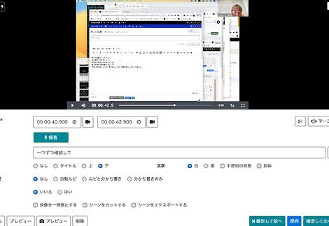 PowerCMS X の動画字幕入力画面